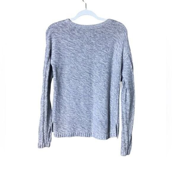 Old Navy Womens Cable Knit Sweater Medium Cottagcore Grey Long Sleeve Ch… - Picture 4 of 6